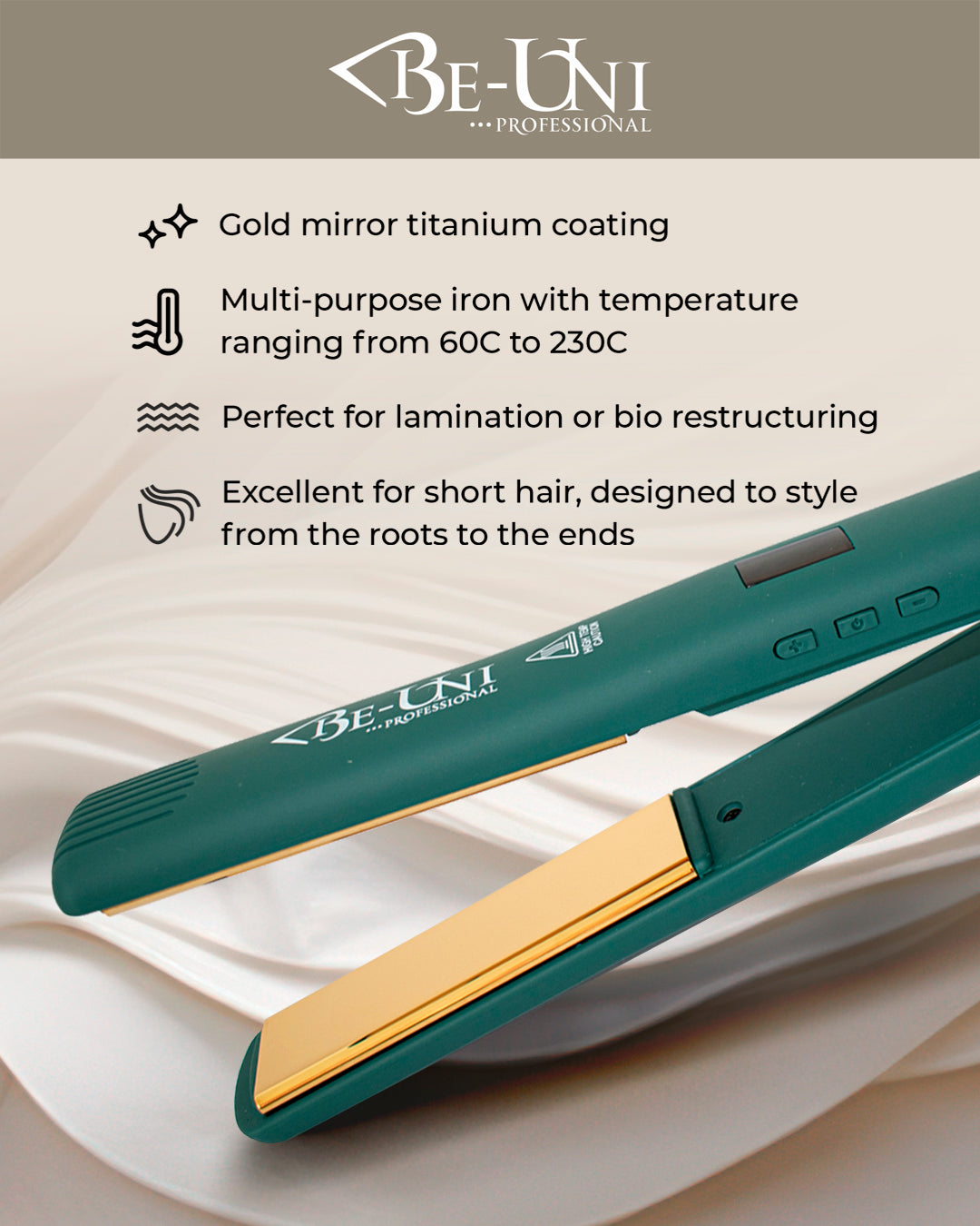 Gold Titanium Universal Hair Straightener | V131